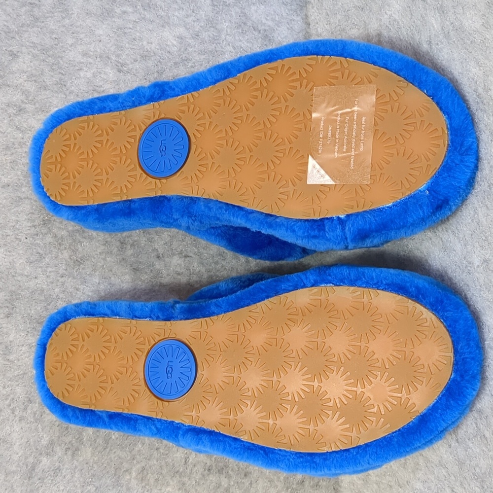 UGG Women's Oh Yeah Sheepskin Slippers in Dive Blue Sz 9 NWOT - Picture 10 of 11